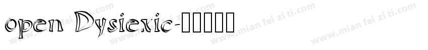 open Dysiexic字体转换